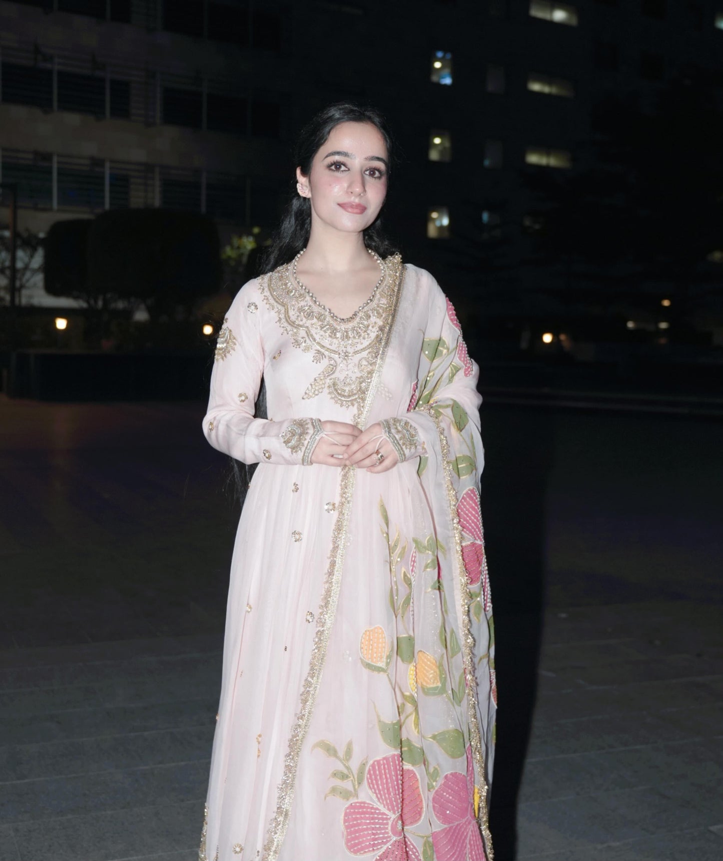 Party Gown, Pant & Dupatta Set
