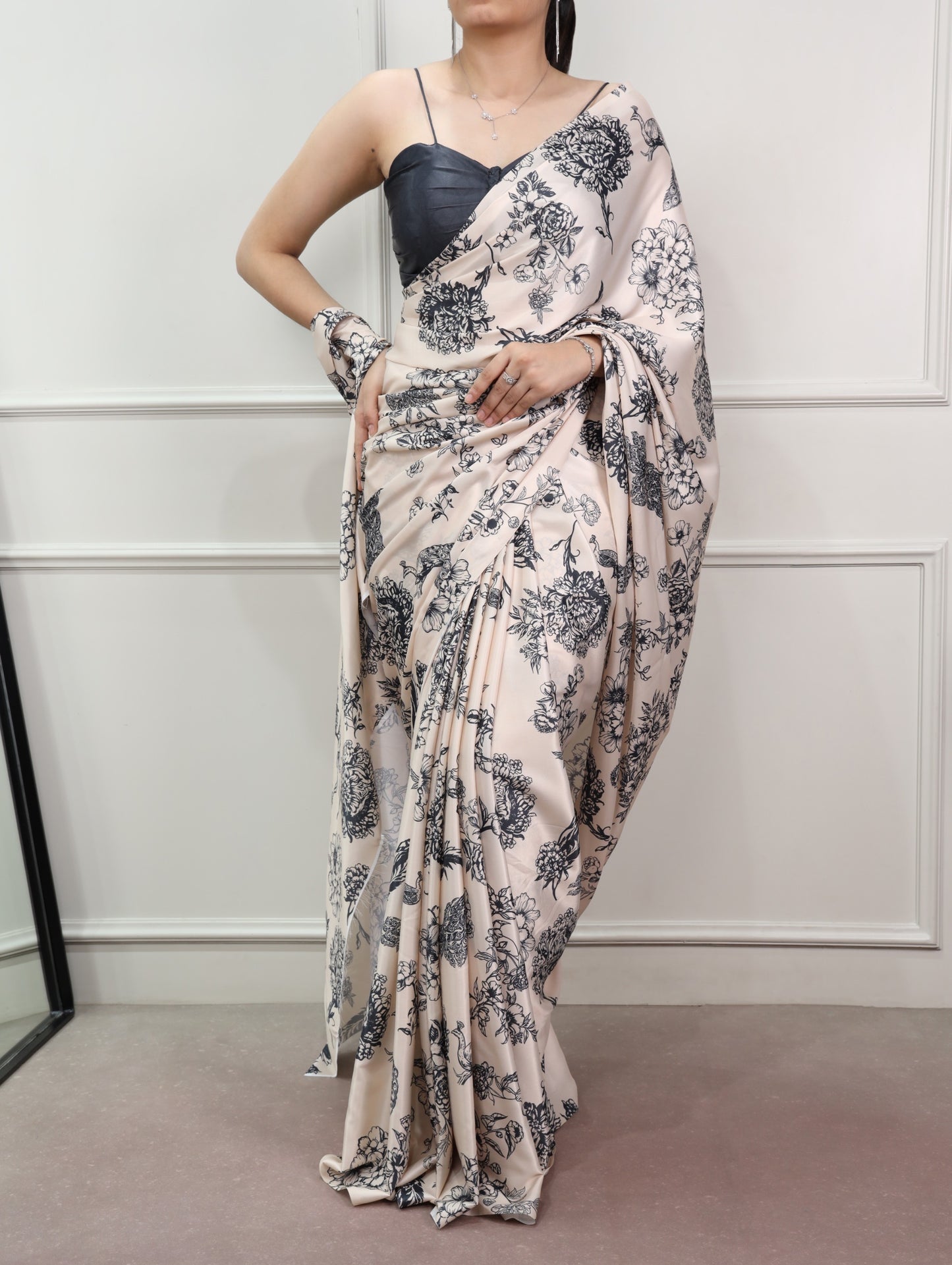 Satin Silk Printed Saree Collection