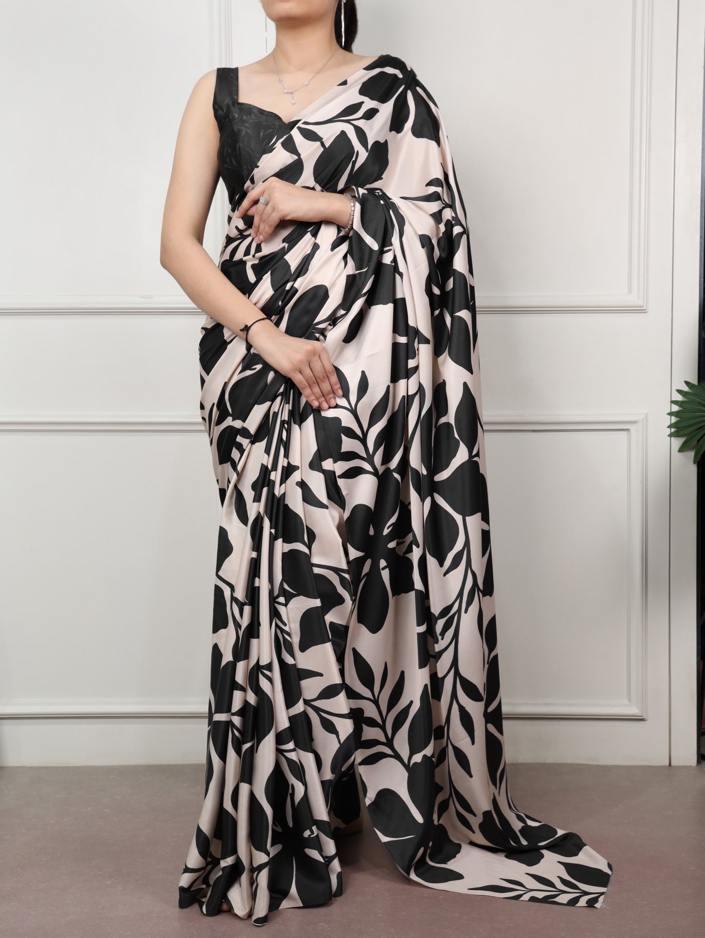 Satin Silk Printed Saree Collection