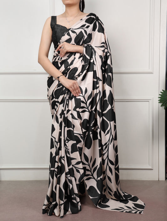 Satin Silk Printed Saree Collection
