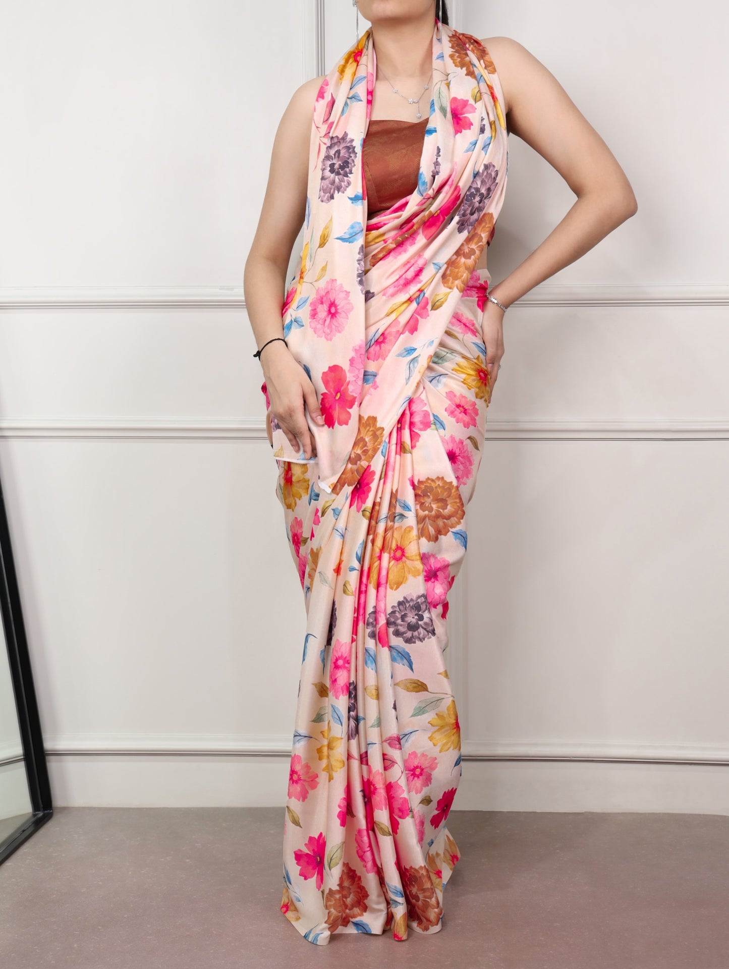 Satin Silk Printed Saree Collection