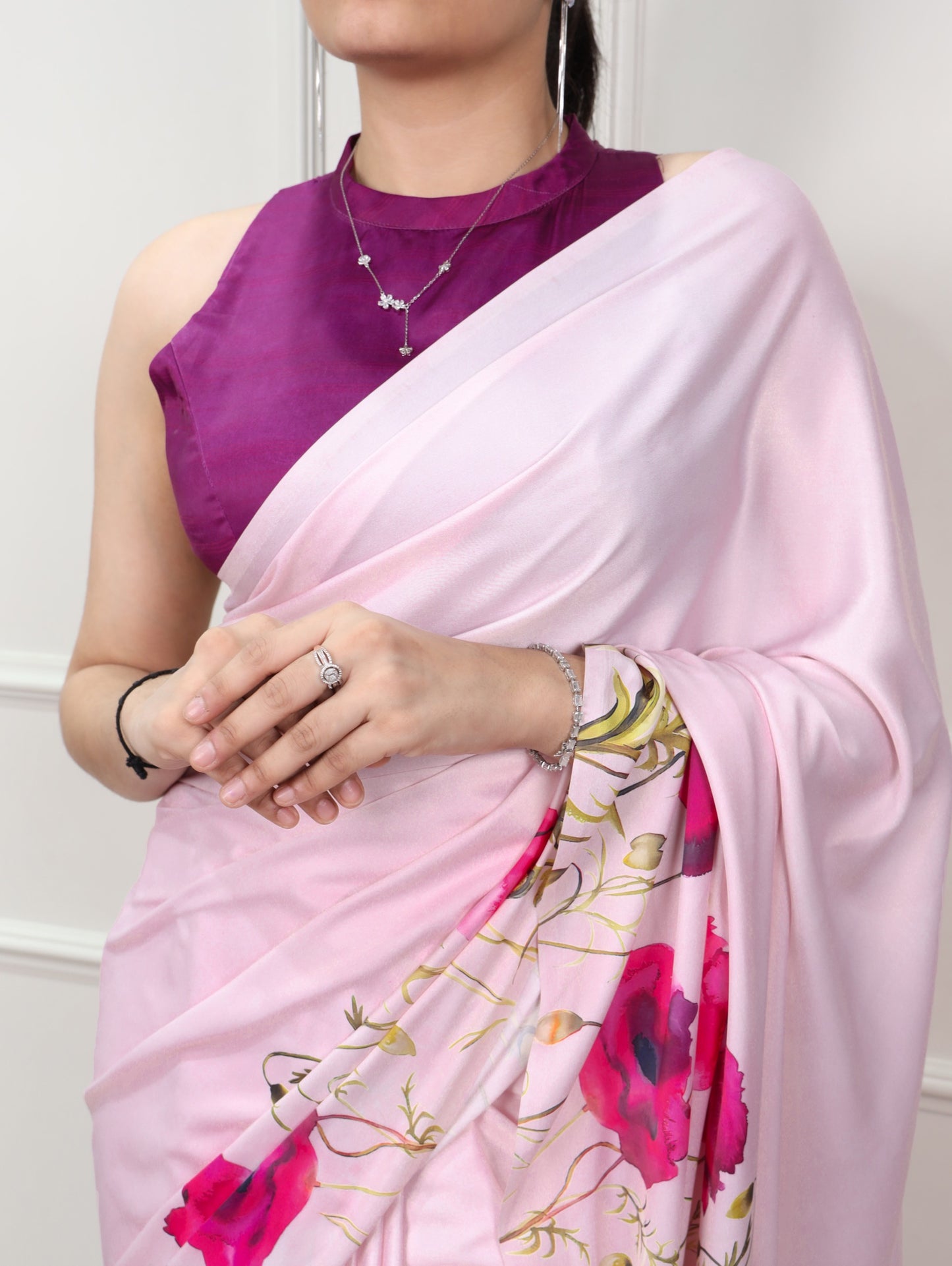 Satin Silk Printed Saree Collection