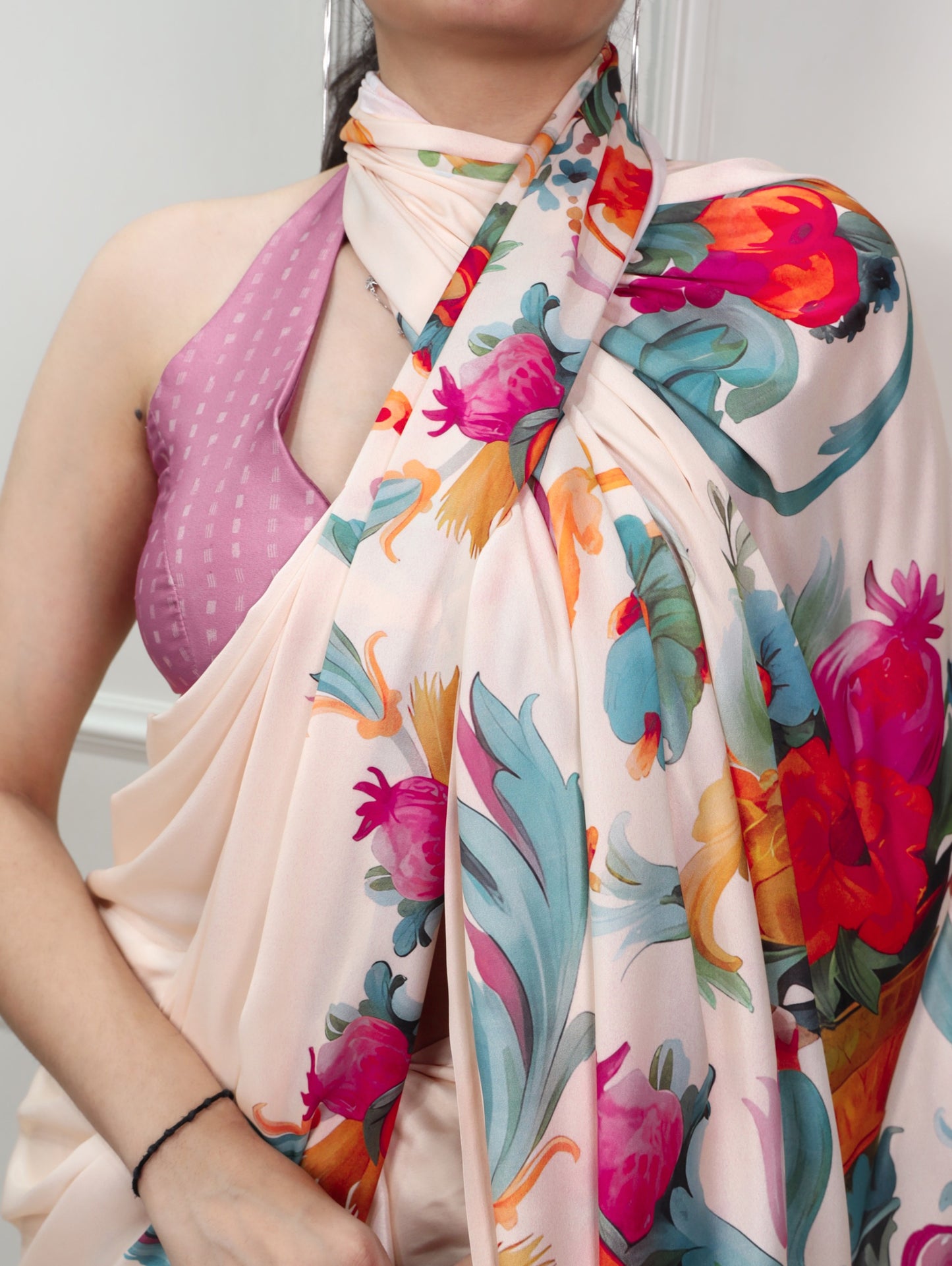 Satin Silk Printed Saree Collection