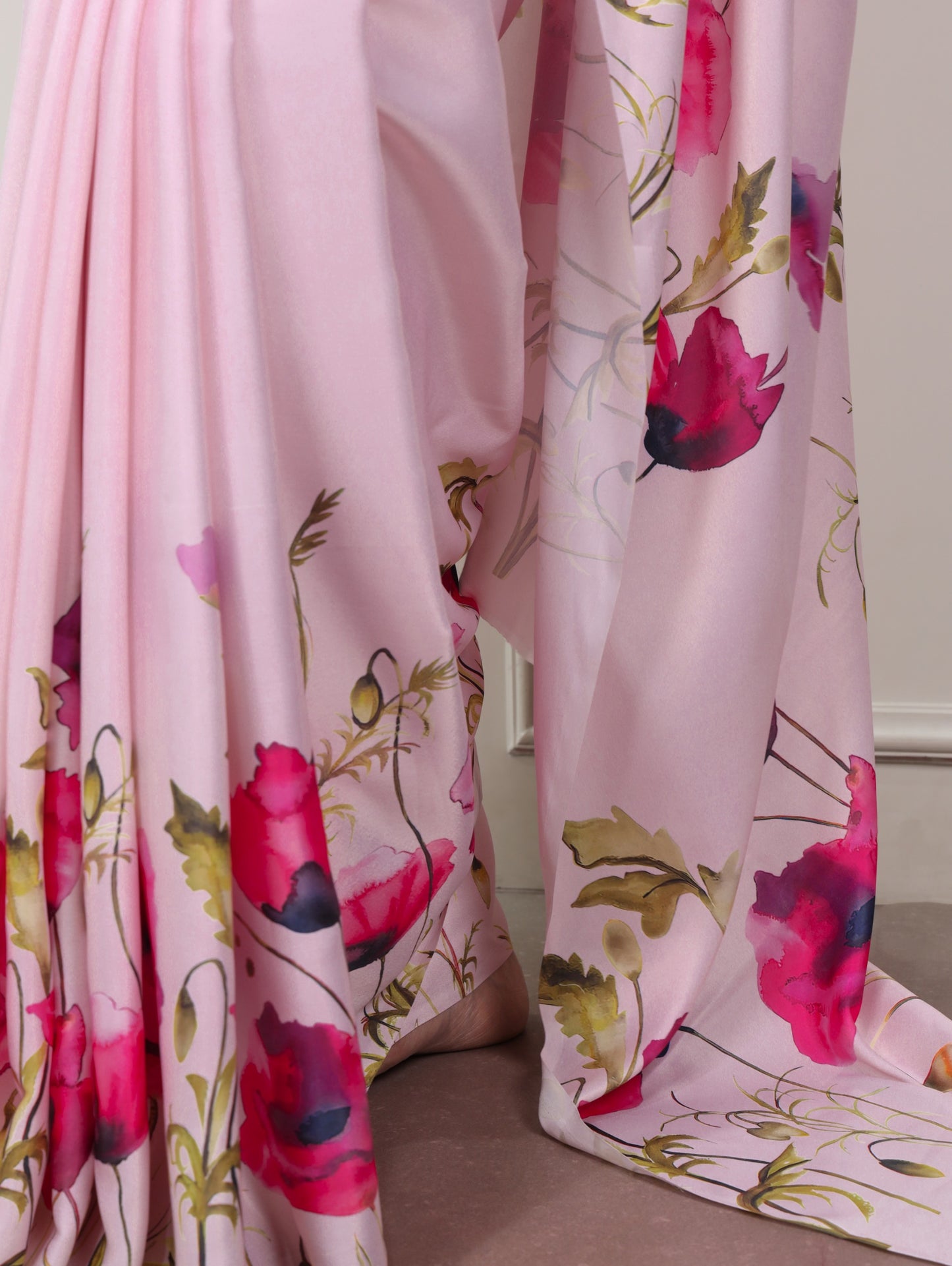 Satin Silk Printed Saree Collection