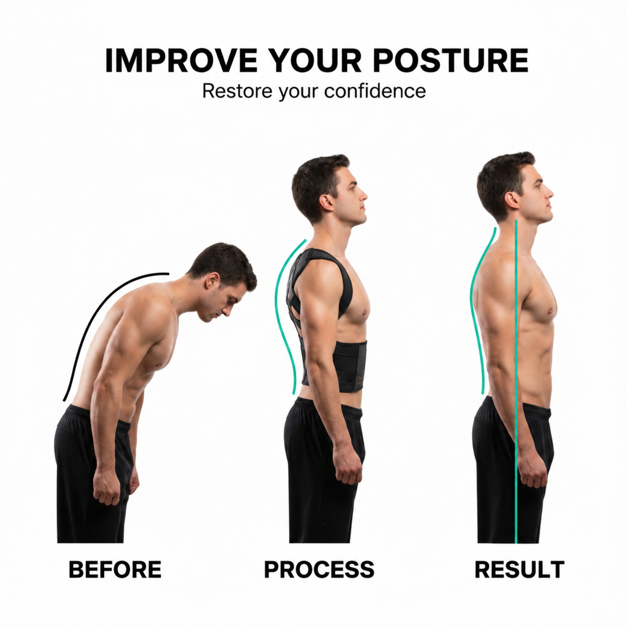 Posture Corrector Free Size Designed to provide exceptional Back Straight And Shoulder Support Belt