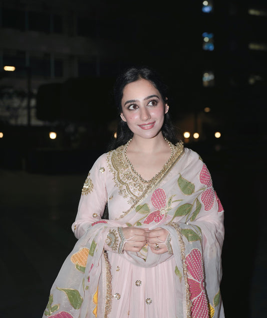Party Gown, Pant & Dupatta Set