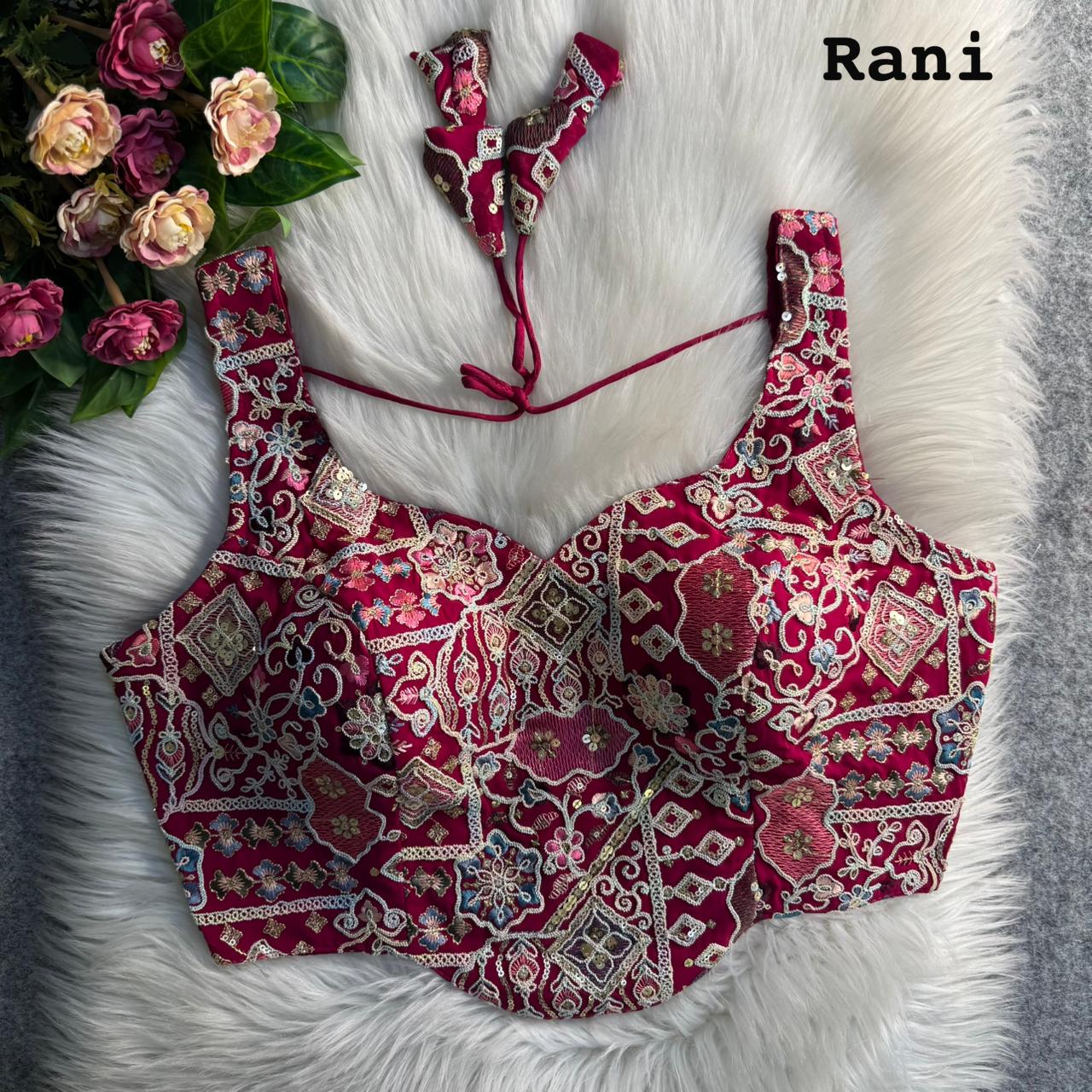 Partywear Antique Cording & Sequin Corset Blouse