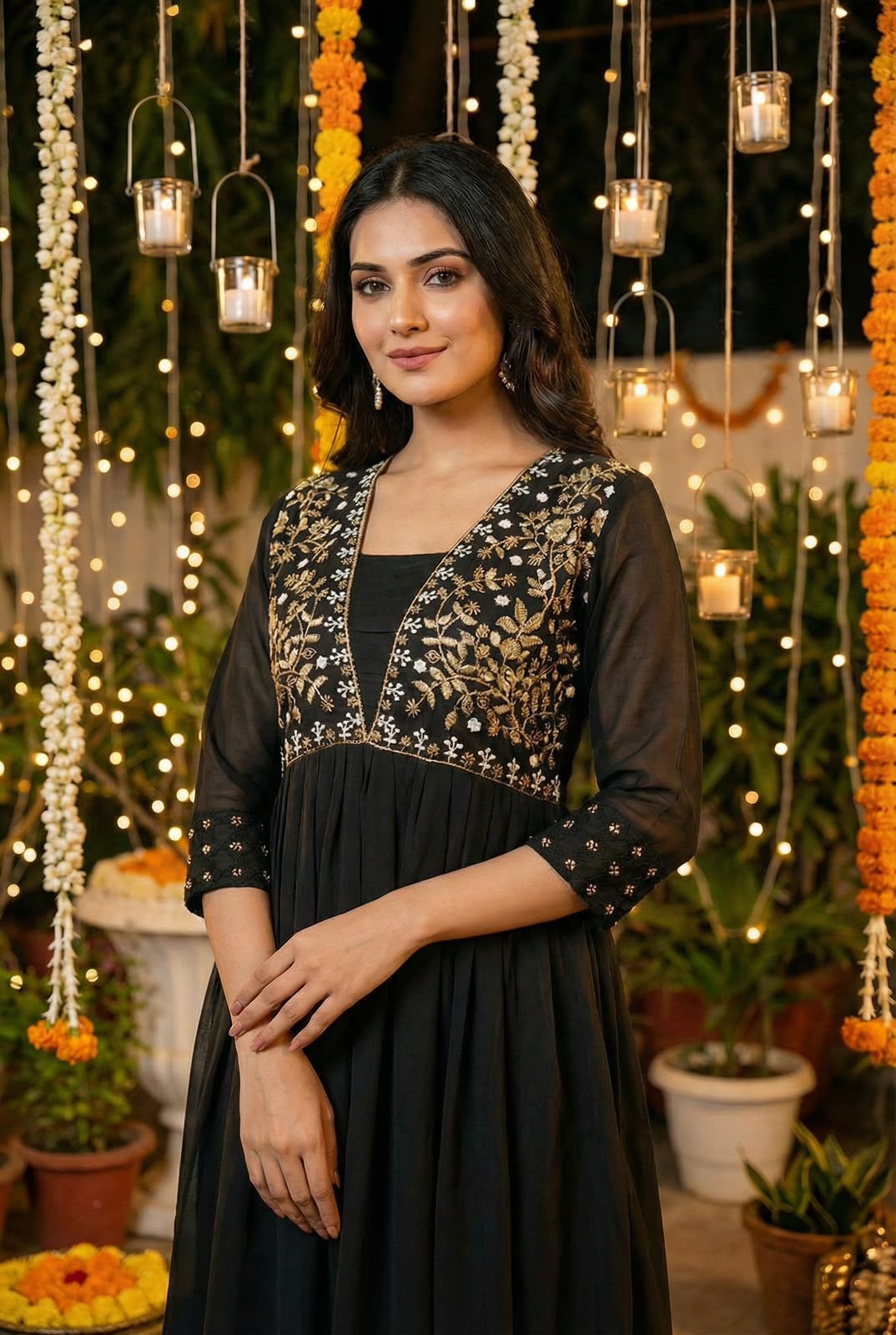 Amayra Embroidered Ready-to-Wear Gown