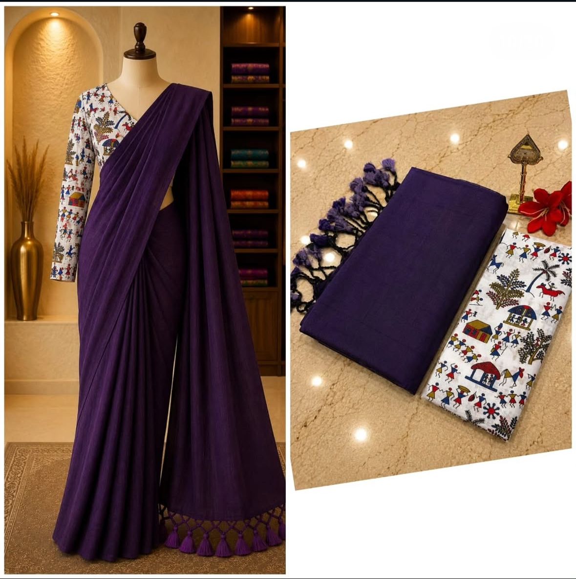 Most Instagram Viral Handloom Khadi Cotton Saree