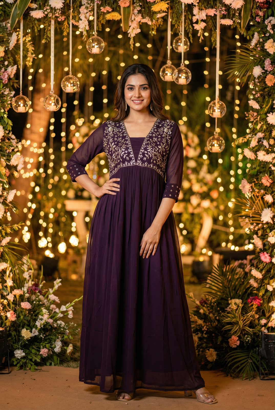Amayra Embroidered Ready-to-Wear Gown