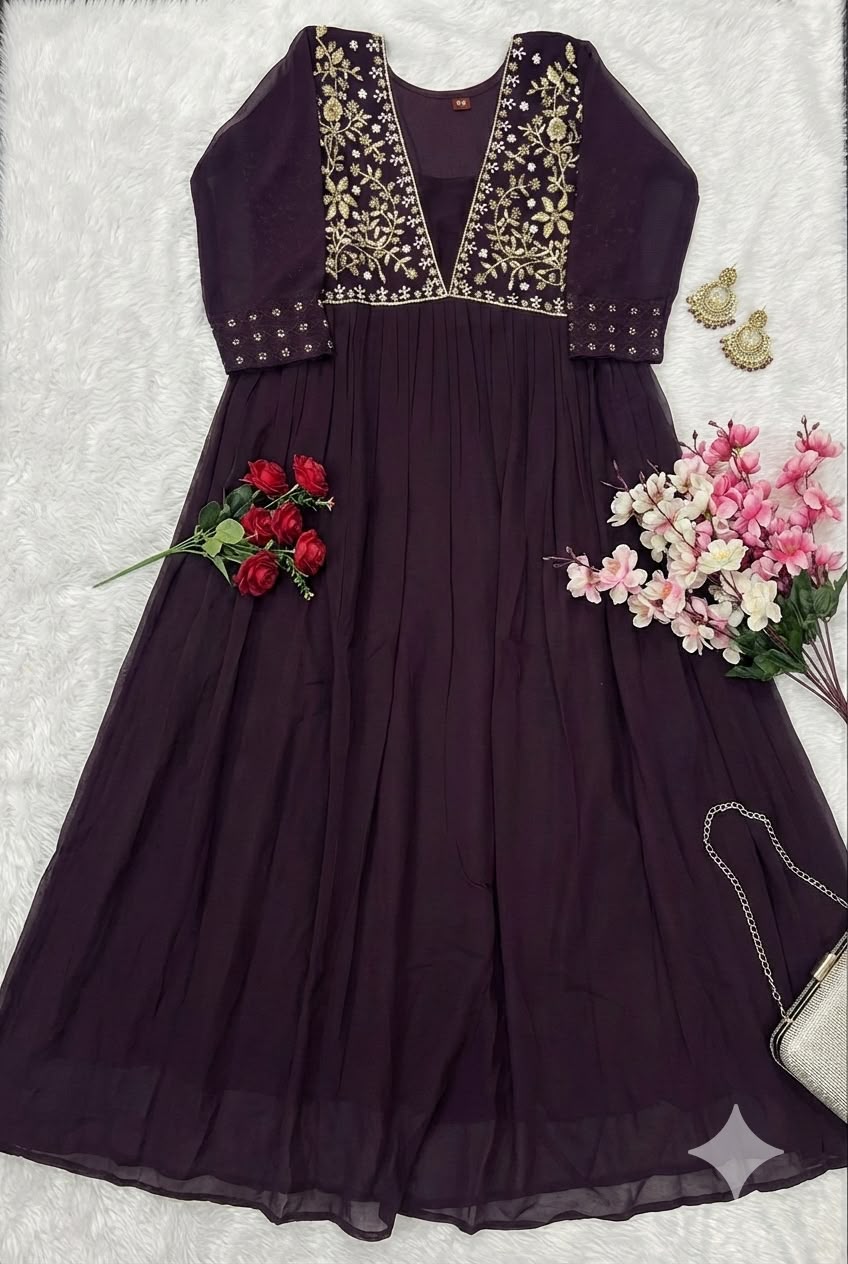 Amayra Embroidered Ready-to-Wear Gown