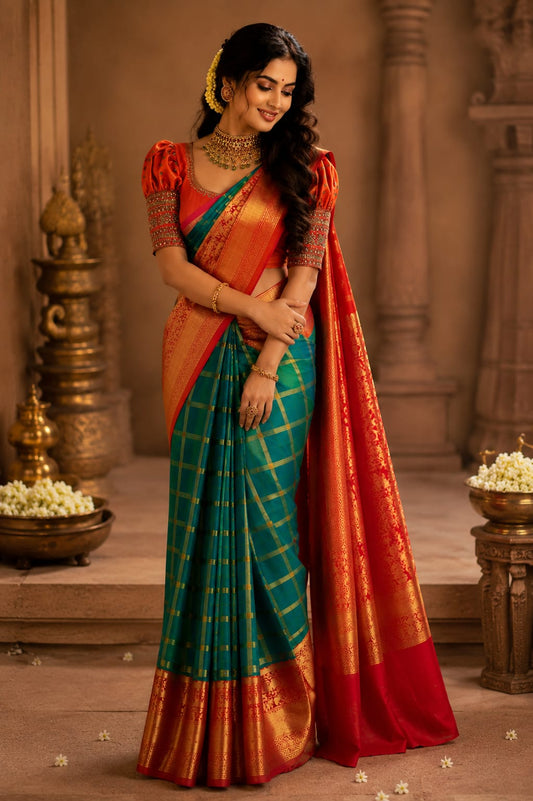 Soft Lichi Silk Saree – Elegant Jacquard Collection
