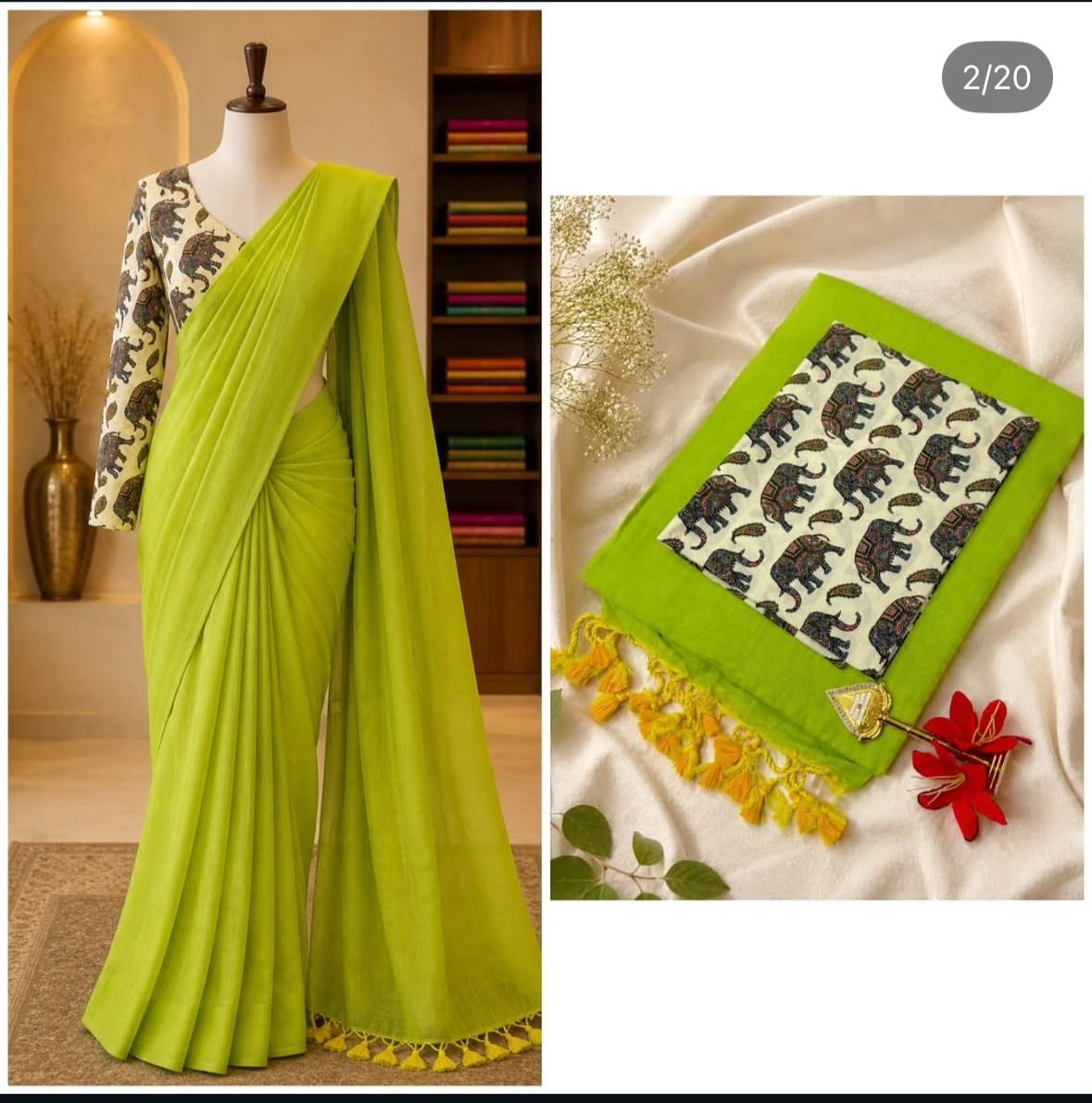 Most Instagram Viral Handloom Khadi Cotton Saree