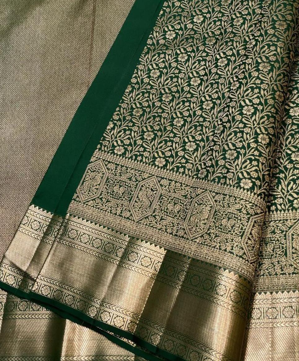 Premium Soft Lichi Silk Saree with Rich Jacquard Weaving & Designer Pallu | Wine Red & Royal Green | Factory Direct Offer ₹999