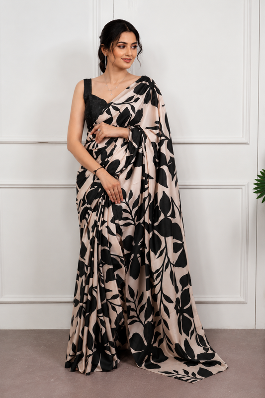 Satin Silk Printed Saree Collection
