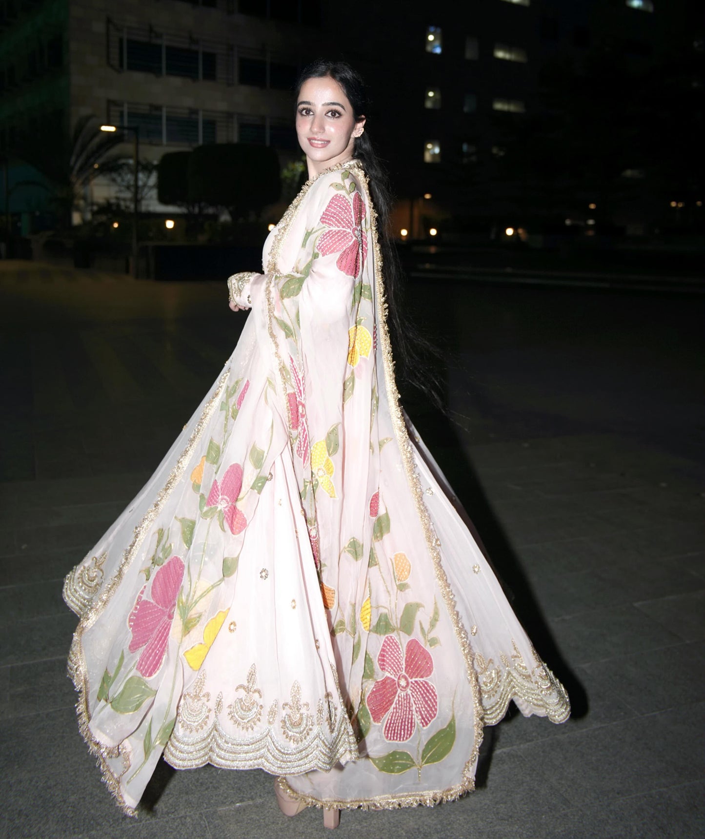 Party Gown, Pant & Dupatta Set