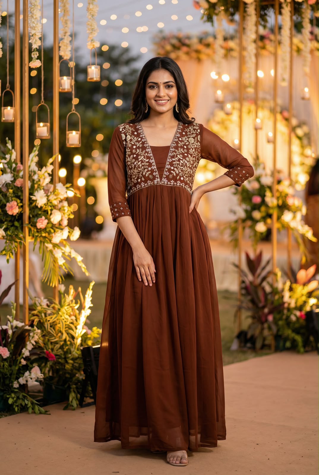 Amayra Embroidered Ready-to-Wear Gown