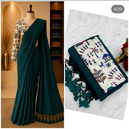 Most Instagram Viral Handloom Khadi Cotton Saree