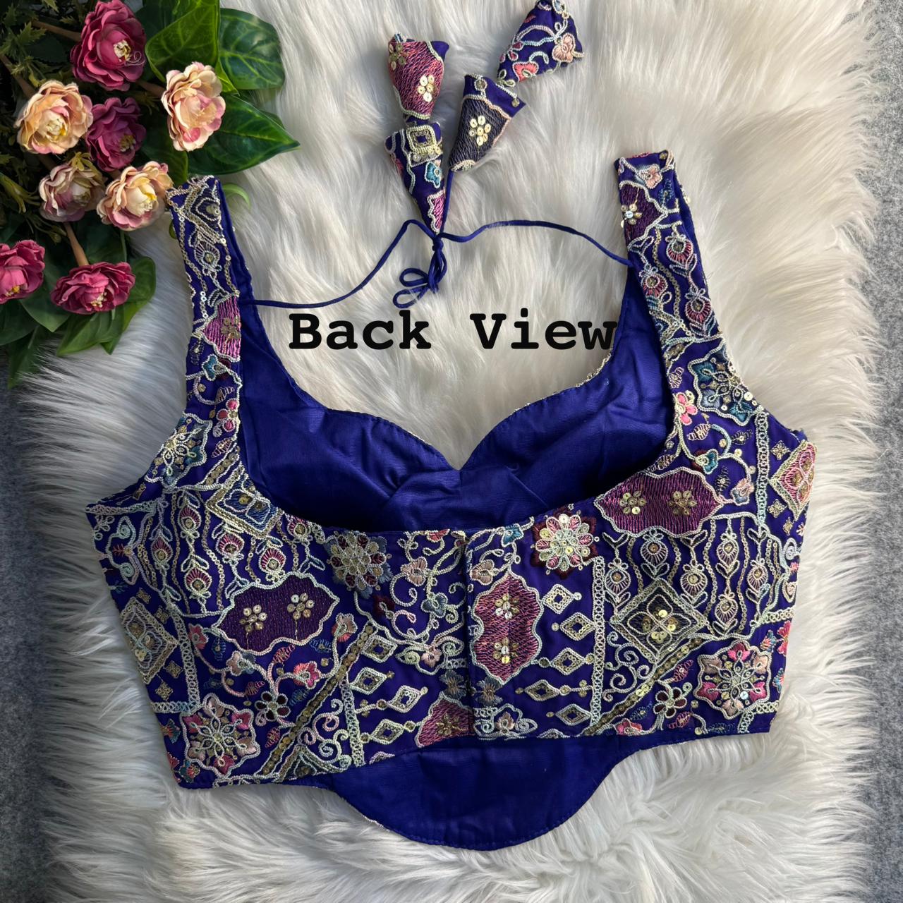 Partywear Antique Cording & Sequin Corset Blouse