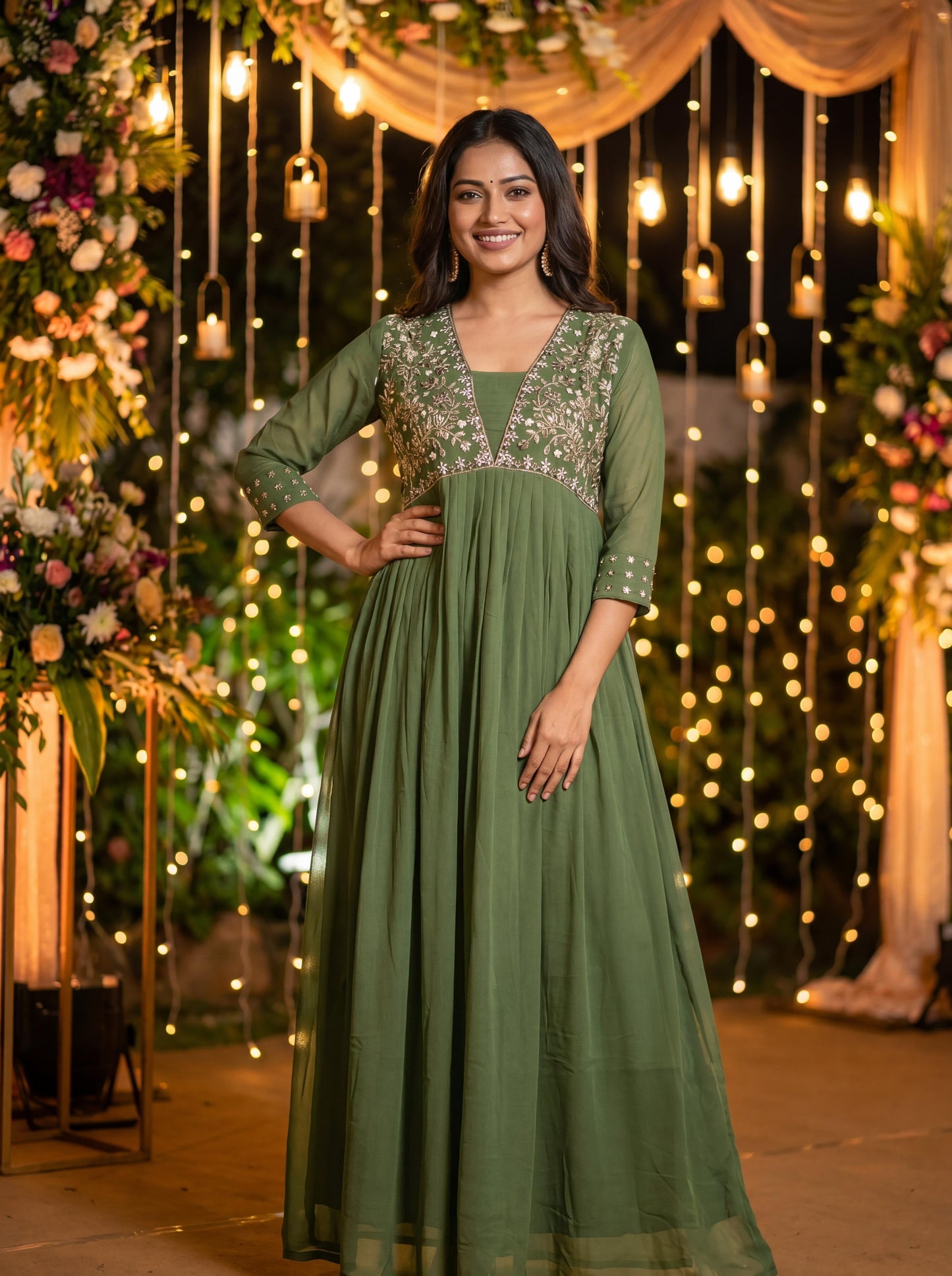 Amayra Embroidered Ready-to-Wear Gown