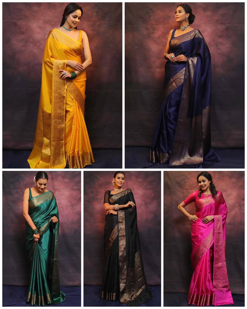 Elegant Soft Lichi Silk Saree with Rich Jacquard Work – Design 6009