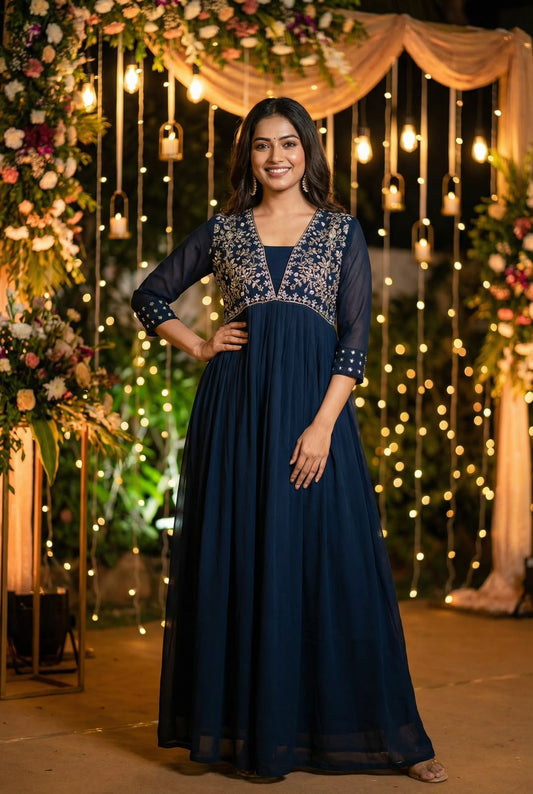 Amayra Embroidered Ready-to-Wear Gown