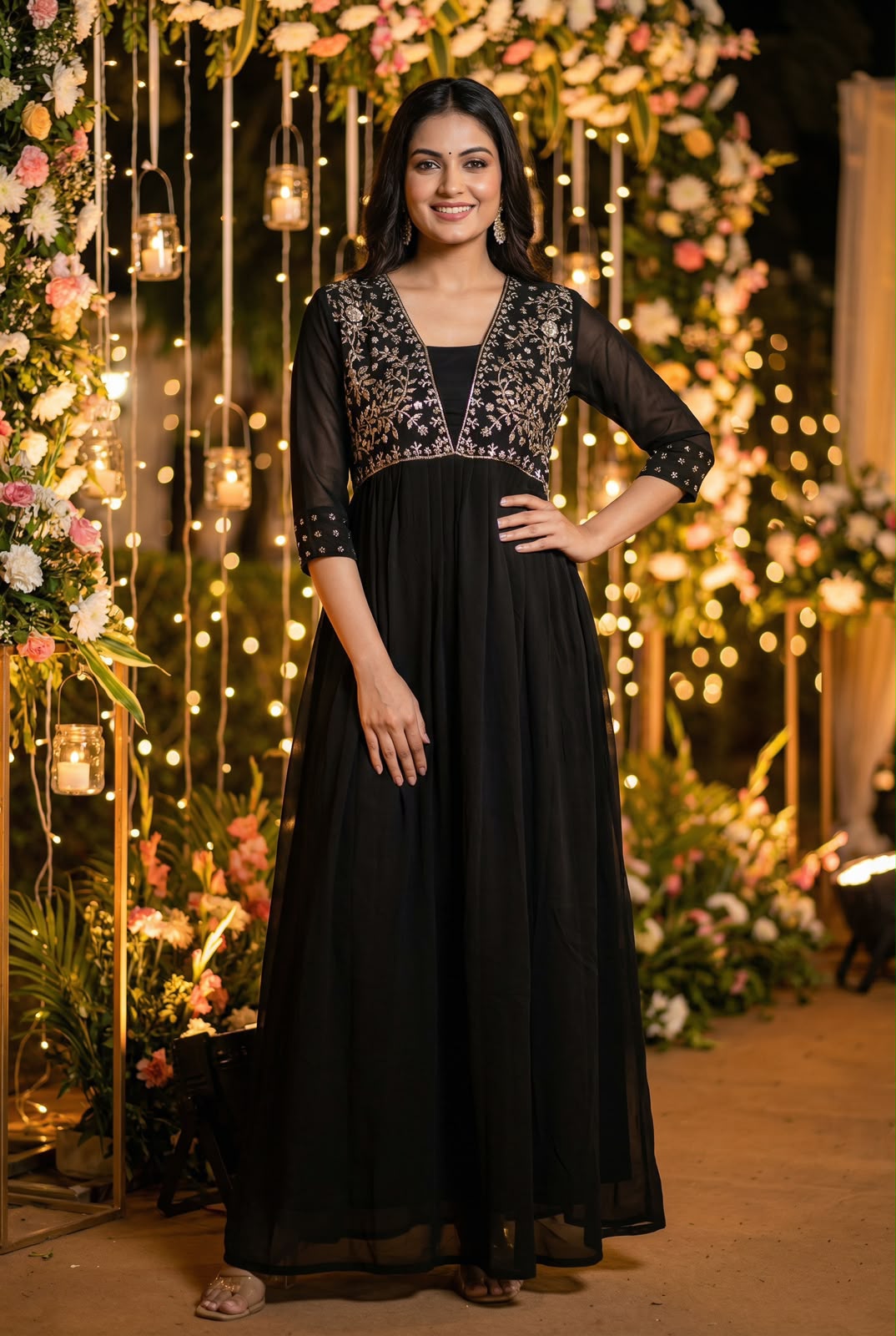 Amayra Embroidered Ready-to-Wear Gown