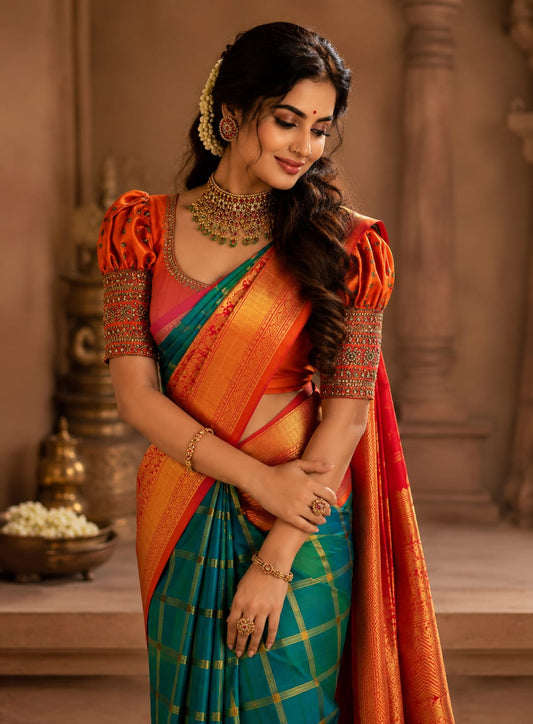 Soft Lichi Silk Saree – Elegant Jacquard Collection